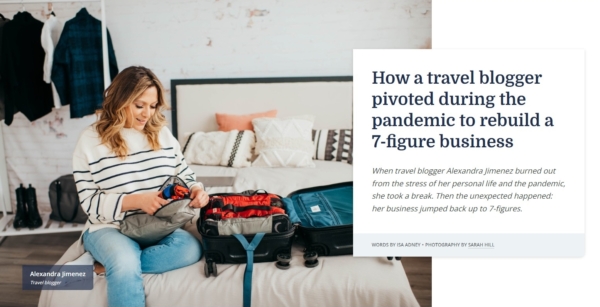 How a travel blogger pivoted during the pandemic to rebuild a 7-figure business