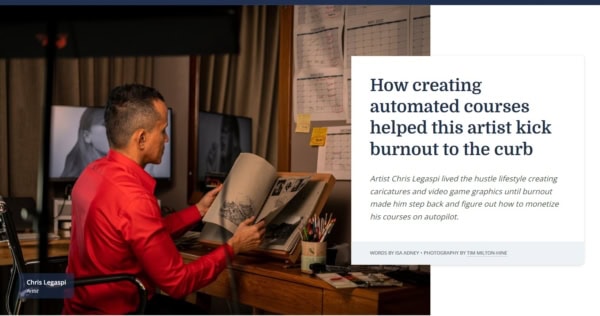 How creating automated courses helped this artist kick burnout to the curb