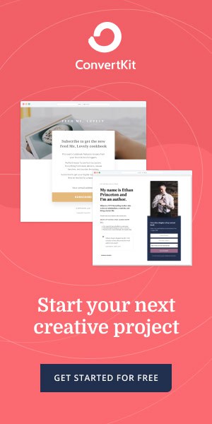 Start your next creative project with ConvertKit content creator business builder